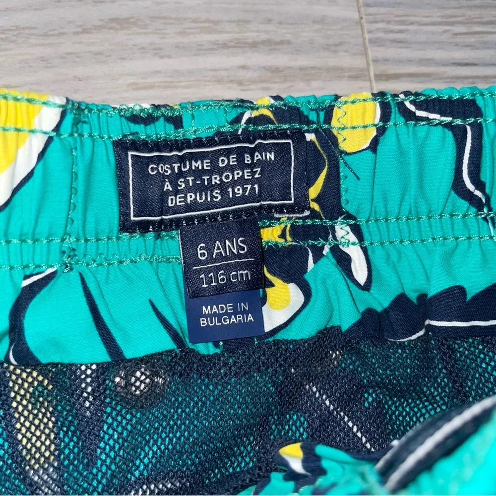 Costume de Bain Baby Swim Shorts 6 Months Teal Sea Life Print Mesh Lined